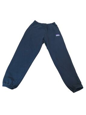 Patagonia Black P-6 Label Uprisal Sweatpants Joggers XS Fleece Elastic Waist